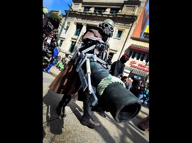 The Calgary Comic and Entertainment Expo kicked things off with the Parade of Wonders in downtown Calgary, Alta., on April 28, 2017. Thousands marched and lined the streets to watch the parade filled with nerds of all genres and styles, from comic books to television and board games, it was all on display. Ryan McLeod/Postmedia Network