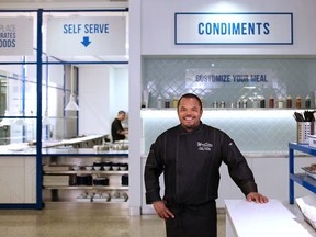 Celebrity Chef Roger Mooking at a new cafe at Telus Spark called Social Eatery by Roger Mooking. He was photographed in the cafe on Monday.