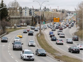 Crowchild Trail between Kensington Road and 5th Avenue N.W.