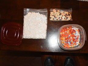 Narcotics recovered by RCMP in a joint investigation into a string of pharmacy robberies.