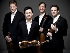 The New Orford String Quartet: Jonathan Crow, left, Andrew Wan, Brian Manker and Eric Nowlin