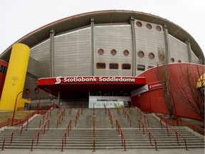 The Scotiabank Saddledome is home to the Calgary Flames.