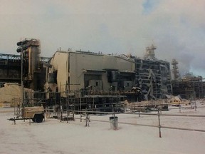 The aftermath of an explosion at Nexen's Long Lake facility, located south of Fort McMurray and near the rural hamlet of Anzac.  Supplied Image/Nexen Energy ULC