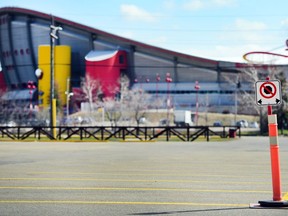 Proposed site for new arena, immediately north of the Scotiabank Saddledome.