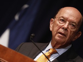 WASHINGTON, DC- MARCH 1: Commerce Secretary Wilbur Ross speaks to department employees March 1, 2017 in Washington, DC. Ross, who was confirmed earlier in the week, spoke about his vision for changing the department. (Photo by Aaron P. Bernstein/Getty Images)