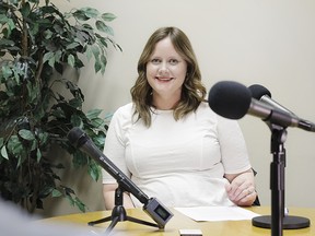 Ask Her board member Sarah Elder-Chamanara was photographed during a recording of The Confluence podcast on April 27, 2017.