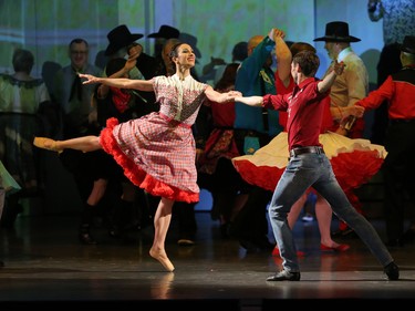 Alberta Ballet rehearses Our Canada with local square and line dancers at the Jubilee Auditorium on Wednesday May 3, 2017. The new ballet features the music of Gordon Lightfoot and will be a world premiere event running in Calgary May 4-6.
Gavin Young/Postmedia Network