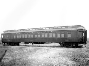 Archival photo of a Canadian Pacific colonist train car. Courtesy, Heritage Park/Library and Archives Canada