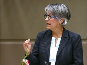 Coun. Druh Farrell during a public council meeting at City Hall in Calgary on Monday May 15, 2017.