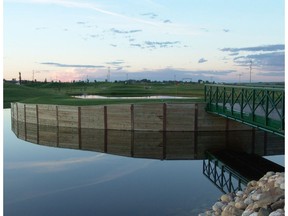 At River’s Edge Golf Club, a public-welcome facility in Okotoks, the front-nine finisher is nicknamed Waterworld. You won’t have to ask why. (Supplied photo)