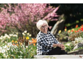 Lesley Stuart enjoys a sunny afternoon at Riley Park.