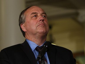 B.C. Green party leader Andrew Weaver speaks to media about working with B.C. NDP leader John Horgan after they signed an agreement on creating a stable minority government during a press conference in the Hall of Honour at Legislature in Victoria, B.C., on Tuesday, May 30, 2017.
