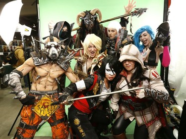 Members from DMAC Studios pose during the 12th Annual Calgary Comic & Entertainment Expo (Calgary Expo) which runs from Thursday toÊSunday at Stampede Park on Saturday April 29, 2017. DARREN MAKOWICHUK/Postmedia Network