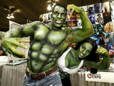 Paul and Amber Burt strike a pose during the 12th Annual Calgary Comic & Entertainment Expo (Calgary Expo) which runs from Thursday to Sunday at Stampede Park on Saturday April 29, 2017. DARREN MAKOWICHUK/Postmedia Network