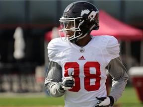 Calgary Stampeders slotback Kamar Jorden was photographed during training camp at McMahon Stadium in Calgary on Monday May 29, 2017.