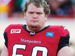 Calgary Stampeders offensive lineman Shane Bergman. (Al Charest)