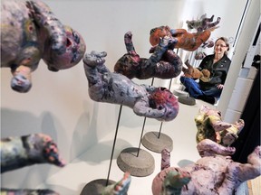 Artist Violet Costello new show Newborns is on display in Arts Commons.