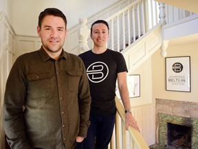 Left, Ward 8 councillor Evan Woolley and Peter Oliver, president of the Beltline Neighbourhoods Association show off some of the renovations on the McHugh House at the corner of 17th Avenue and Centre Street SW in Calgary, Alta., on May 1, 2017. The house will be a multi-functional facility for community use and will be launching on June 17 as part of Neighbours Day. Ryan McLeod/Postmedia Network