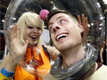 Sarah Rose and Bariton Schaufert during the 12th Annual Calgary Comic & Entertainment Expo (Calgary Expo) which runs from Thursday to Sunday at Stampede Park on Saturday April 29, 2017. DARREN MAKOWICHUK/Postmedia Network