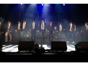 The SoulMen60 birthday boys showed off their Blues Brothers look at a May 13 celebration, which raised $2.1 million (and counting) for the Resolve Campaign to end homelessness in Calgary. Photo courtesy New West Video.