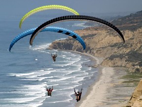 Paragliding at Torry Pines Gliderport.