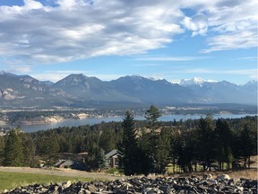 View of Lake Windermere from Pine Ridge Mountain and Lakeview Community by Statesman Group, near Invermere, B.C.