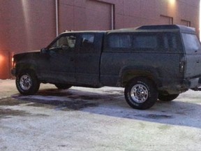 This 1997 GMC Sierra 2500 diesel truck was undergoing repairs at an auto shop when it was stolen Sunday.