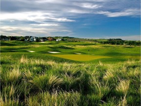 BREAKING POINTEGolfers need luck to give this high-end course a run for its moneyFescue and bunkers set the scene -- and the hazards -- around the eighth green of the Desert nine at Heritage Pointe. The course just south of Calgary also has plenty of water to challenge golfers.n/a ORG XMIT: heritagepointe20