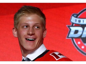 2017 NHL Draft - Round One

CHICAGO, IL - JUNE 23:  Juuso Valimaki poses for photos after being selected 16th overall by the Calgary Flames during the 2017 NHL Draft at the United Center on June 23, 2017 in Chicago, Illinois.  (Photo by Bruce Bennett/Getty Images)
Bruce Bennett, Getty Images