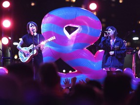 Tegan and Sara perform at New York City Pride 2017 in June. They play at the Riverfront Avenue stage during Calgary's Canada Day celebrations.