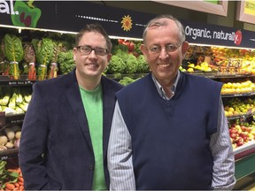 Adam Martin, general manager/retail, with Bruce Martin, general manager of Community Natural Foods.