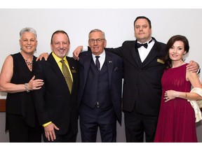 Pictured, from left, at  Alberta Adolescent Recovery Centre's (AARC)  25th anniversary gala-Magical Moments  held May 17 at the BMO Centre, Stampede Park are Joanne Vause and her husband, AARC executive director Dr. Dean Vause, invaluable AARC donor Allan Markin, Jess Markin and Patricia Markin.