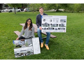 Arianny Marquez and David Scott tied for first place in the SAIT Student House Design Competition.