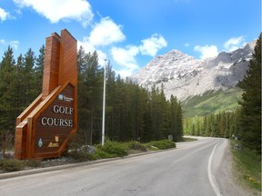 The entrance to Kananaskis Country Golf Course is shown on Friday June 2, 2017. Crews are working to rebuild the course after after the devastating flood in June 2013. DEAN PILLING/POSTMEDIA