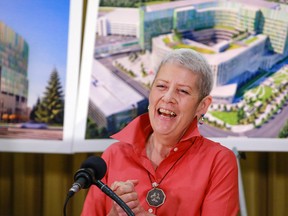 Cancer survivor Susan Cardinal talks about how important the new Calgary Cancer Centre will be for cancer patients. The province released the design for the new centre at the Foothills Hospital on Thursday June 15, 2017.