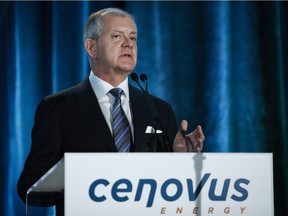 Cenovus Energy CEO Brian Ferguson addresses the company's annual meeting in Calgary, Wednesday, April 26, 2017.THE CANADIAN PRESS/Jeff McIntosh ORG XMIT: JMC109
Jeff McIntosh,
