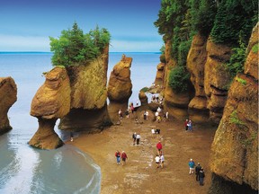 Hopewell Rocks at low tide.