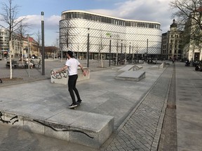 Public spaces in Leipzig, Germany, include old and new architecture with room for a variety of uses.