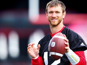 Stampeders quarterback Ricky Stanzi during the final walk-through before facing the BC Lions at McMahon Stadium in preseason action on June 6. Al Charest/Postmedia