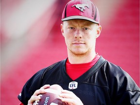 Stampeders quarterback Andrew Buckley during the final walk-through before facing the BC Lions at McMahon Stadium in preseason action on June 6.