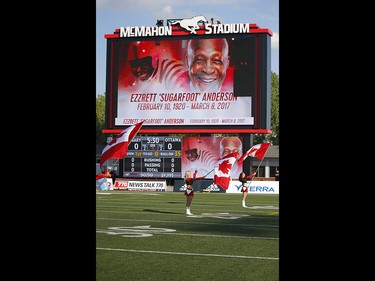 Calgary Stampeders honour the late, great Stampeders legend Sugarfoot Anderson who passed away in March at the age of 97. AL CHAREST/POSTMEDIA