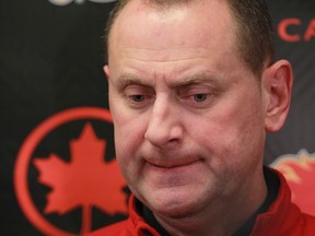 Calgary Flames GM Brad Treliving answers media questions in Calgary on Friday June 30, 2017 as he discussed the team's recent acquisitions and the free agent deadline. Jim Wells/Postmedia
Jim Wells, Jim Wells/Postmedia
