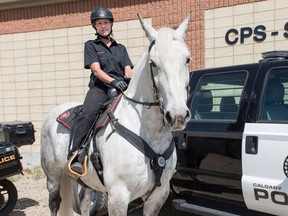 Mounted Unit welcomes a new horse, Juno, an 8-year-old draft cross gelding. CPS Facebook ORG XMIT: ftJXMF0wamTlEY6e5ZfX

Postmedia Calgary
/Postmedia