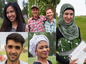 Six new Canadians who took their oaths on Canada Day