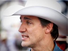 Prime Minister, Justin Trudeau during his visit to the 2017 Calgary Stampede.