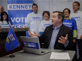 Jason Kenney

Alberta PC Leader Jason Kenney, centre, reacts after casting his ballot in the PC Referendum on Unity at his campaign office in Calgary, Alta., Thursday, July 20, 2017.THE CANADIAN PRESS/Jeff McIntosh ORG XMIT: JMC103
Jeff McIntosh,