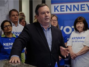 Jason Kenney

Alberta PC Leader Jason Kenney speaks to reporters after casting his ballot in the PC Referendum on Unity at his campaign office in Calgary, Alta., Thursday, July 20, 2017.THE CANADIAN PRESS/Jeff McIntosh ORG XMIT: JMC104
Jeff McIntosh,