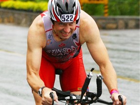 Malcolm Stinson is competing in the Calgary Ironman competition while battling cancer.