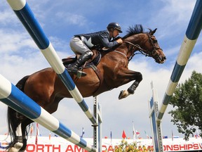 Richard Spooner and Cristallo had the only clear round and won the Sun Life Financial Derby at the Spruce Meadows North American tournament on Sunday July 9, 2017.