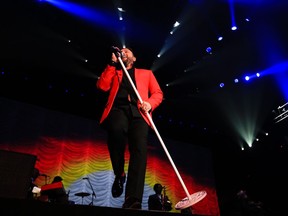 Johnny Reid performs at the Scotiabank Saddledome as part of the Calgary Stampede Concert Series on Wednesday.